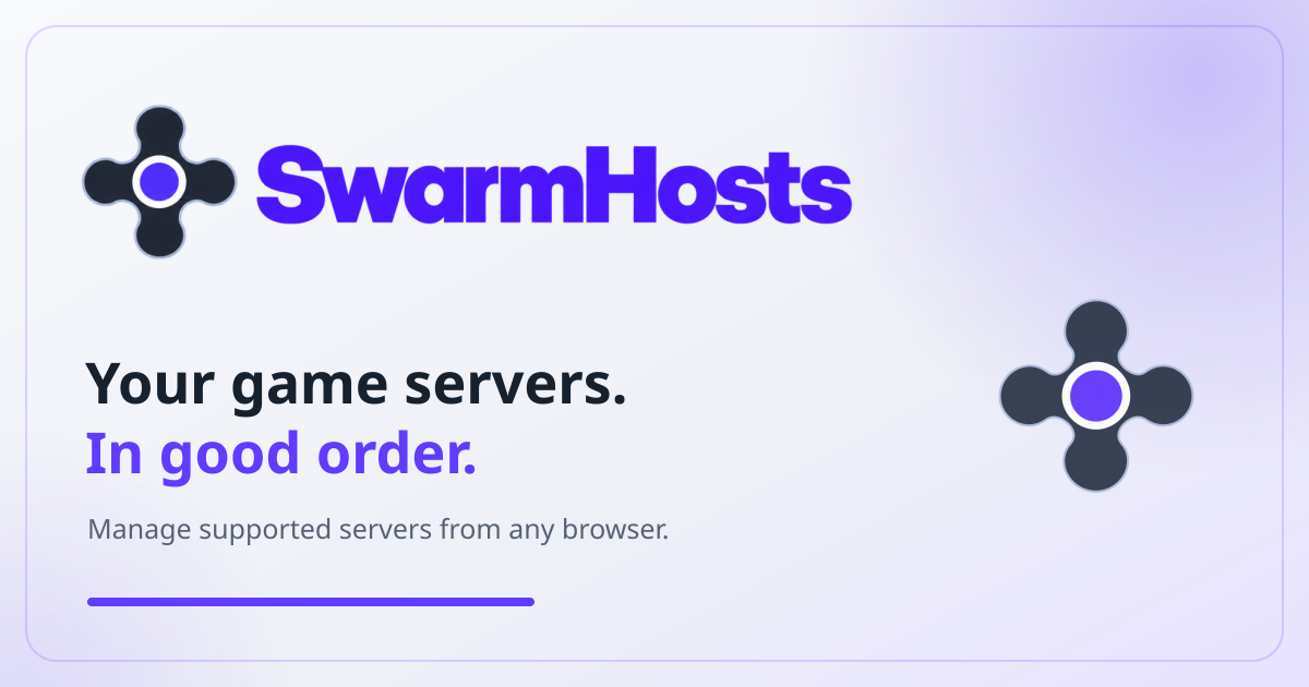Swarm Hosts · Self-hosted game server management